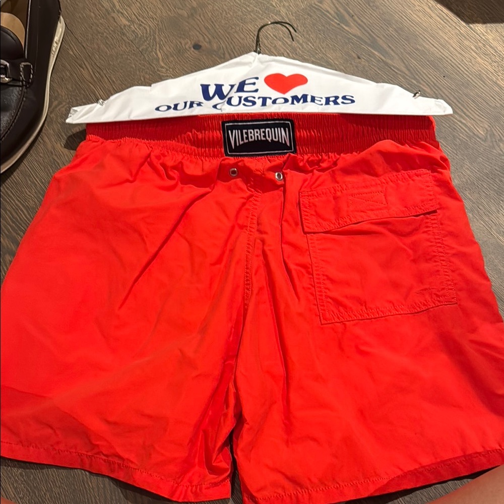 Vilebrequin Red Athletic Shorts Quick-Dry Elastic Waist